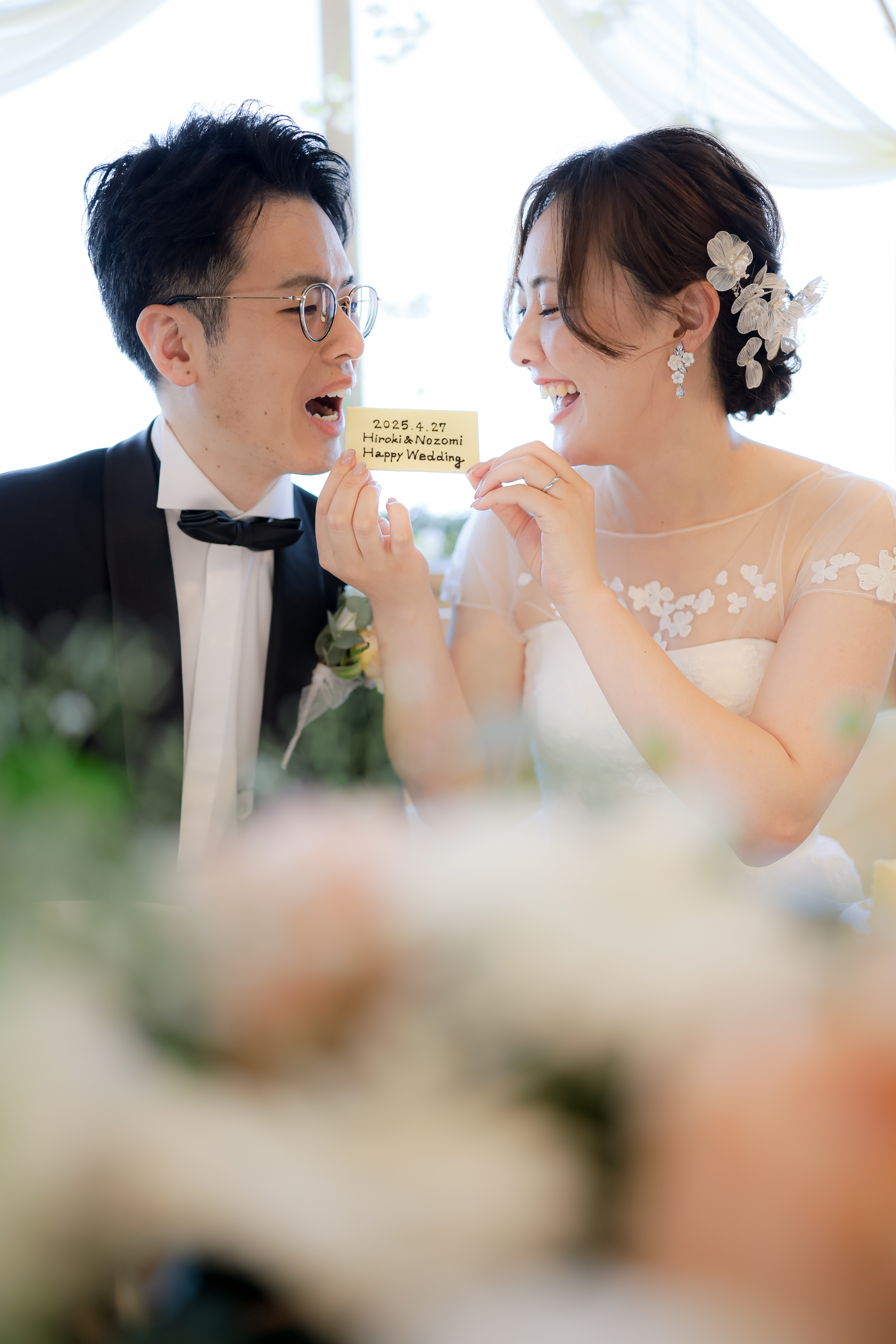 披露宴では、ケーキ入刀もOK！家族や友人と、ゆったりとした空間で楽しい時間を過ごせます。